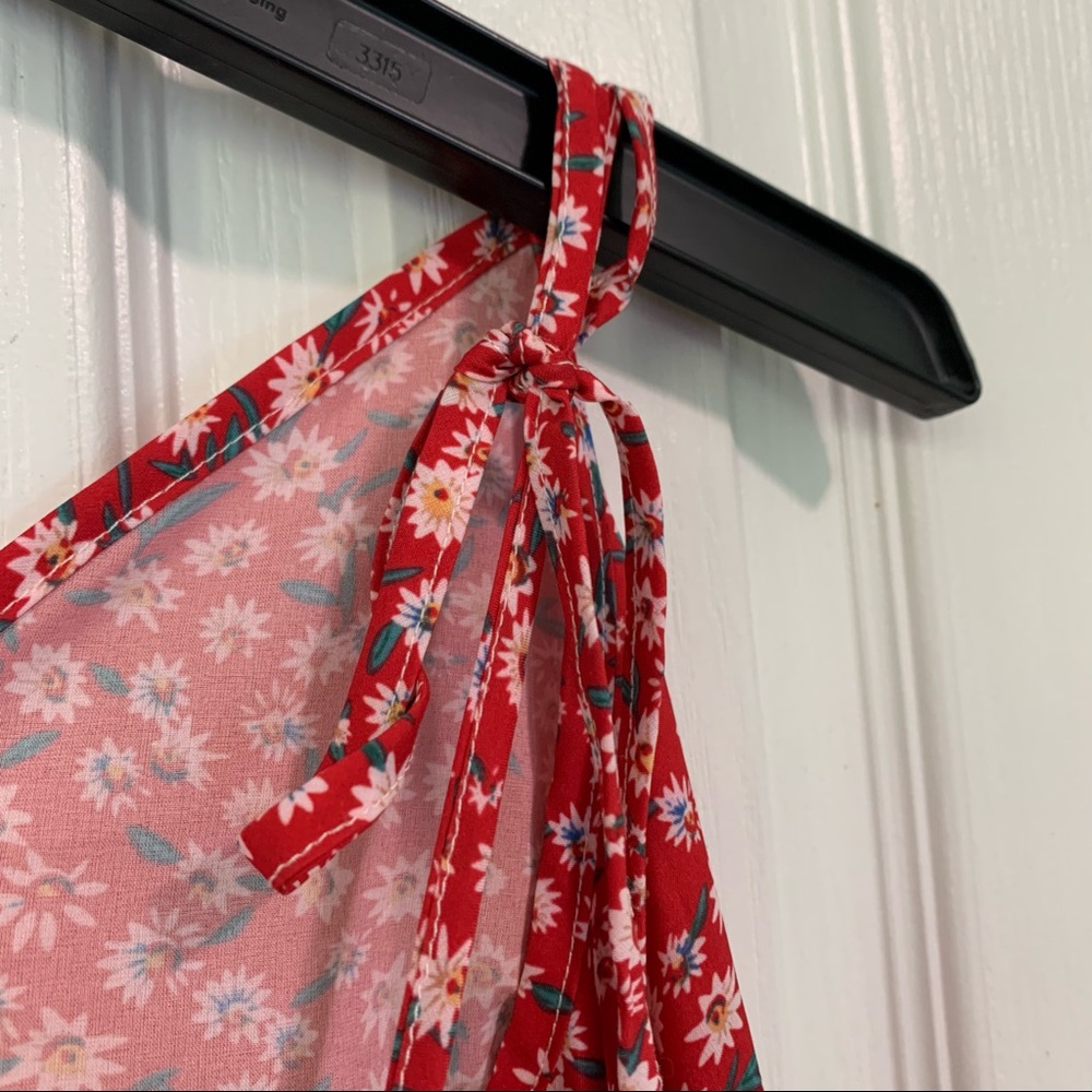 Red Floral Romper - Picture 5 of 6